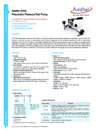 Thumbnail of document Data Sheet - 916A Pneumatic Pressure Test Pump